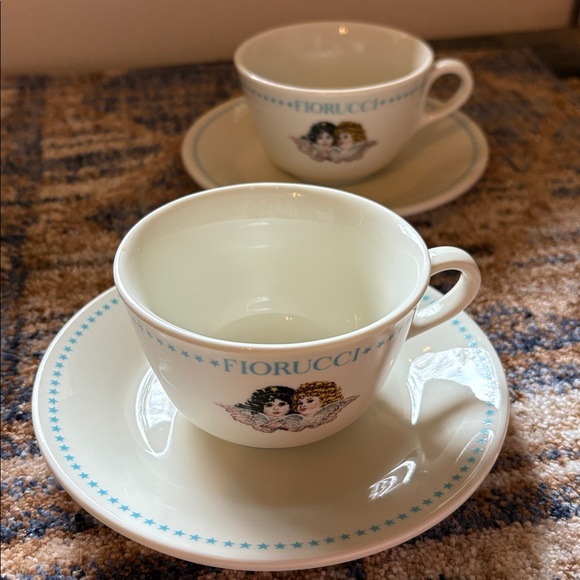 1967 VINTAGE FIORUCCI RICHARD GINORI ITALY ANGEL CUP &SAUCER x 2 - Picture 15 of 16